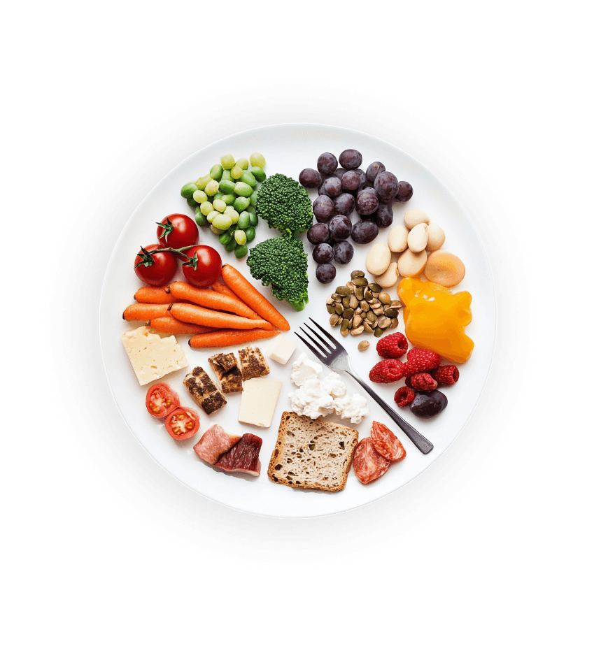 Plate with food